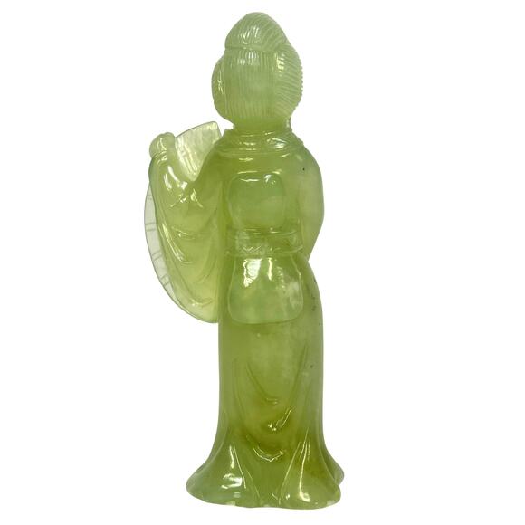 Chinese Light Jade Vintage 1930's Female 6.5" Figurine-Excellent Stunning - Picture 3 of 8
